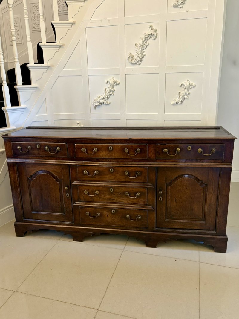 Antique George III 18th Century Outstanding Quality Oak Welsh Dresser